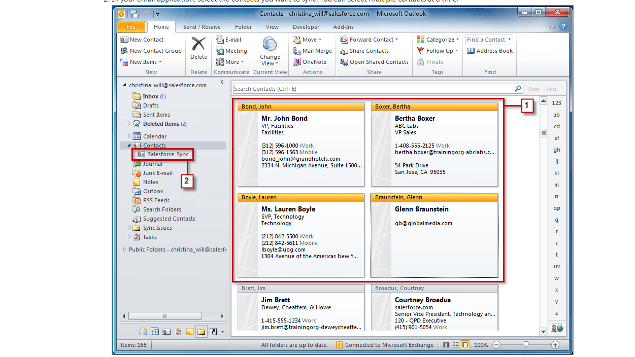 Salesforce Exchange Integration - Final Configuration
